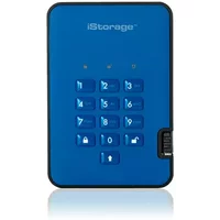 iStorage diskAshur² SSD 128GB Blue | Secure Portable Solid State Drive |AES-XTS 256-bit Hardware Encryption | PIN protected | OS & Platform Independent | TAA Compliant |Brute force hack defence | Dust/Water Resistant