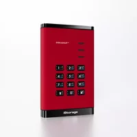 iStorage diskAshur HDD 5TB Red | Secure Portable Hard Drive | FIPS 140-3 Level 3 Complaint |Common Criteria EAL 5+ | PIN protected | AES-XTS 256-bit hardware encryption | GDPR TAA Compliant | Dust/Water Resistant | 5 TB 2.5" 3.2 Gen 1 (3.1 Gen 1