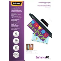 Fellowes A3 Lamg Pouch 80M PK100 - Laminating Supplies - Laminating Pouches