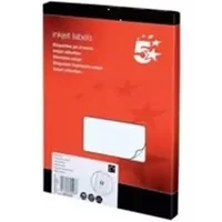 5Star 905025 self-adhesive label Rectangle Removable White 1400 pc(s)