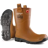 Dunlop Purofort RigPro Men’s Brown S5 Fur-Lined Safety Wellington Boots 12