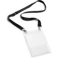 Durable Safety-Release Lanyard Name Badge Holder - 10 Pack - A6 Black