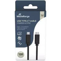 MediaRange MRCS214 USB cable USB 3.2 Gen 1 (3.1 Gen 1) 1.2 m USB C 10 Gbit/s 100 W Black
