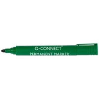 Q-Connect Permanent Marker Pen Bullet Tip Green (Pack of 10) - KF01773