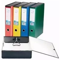 Q-Connect 75MM Box File FC Black PK5 - Box Files - Document Storage