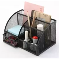 Q-Connect Curved Dtop Organiser BLK - Desk Organisers - Mesh Organisers