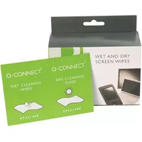 Q-Connect Wet And Dry Wipes PK20 - Screen Cleaning Wipes - Device Wipes