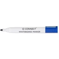 Q-Connect Drywipe Whiteboard Markers Bullet Tip Blue 2-3mm Pack of 10 KF26036
