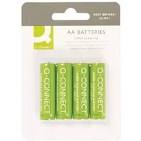 Q-Connect AA LR6 Alkaline Batteries 1.5V Pack of 4 KF00489 KF00489