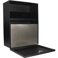 Q-CONNECT Wall mounted ash bin 7L. Shape: Rectangular Capacity: 7 L Product colour: Black. Width: 140 mm Depth: 280 mm Height: 373 mm. Country of origin: China