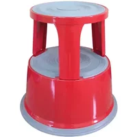 Q-Connect Red Metal Step Stool KF04843 KF04843