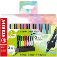 Stabilo Green Boss Desk Set Highlighter Assorted (Pack of 8) 6070/08-5
