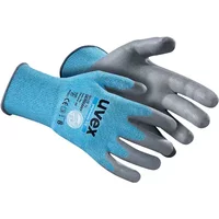 uvex Phynomic C5 Blue Elastane Work Gloves, Size 9, Aqua Polymer Foam Coating
