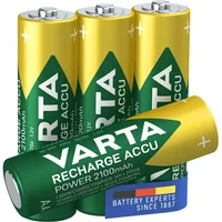 Varta AA Rechargeable Accu Battery NiMH 2100 mAh (4 Pack) 56706101404