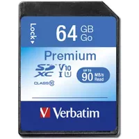 Verbatim SDHC Media Memory Card SD 2.0 FAT32 Class 10 Read 10MBs Write