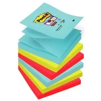 3M Post-it Cosmic Super Sticky Z-Notes, 540 Sheets, Pack of 6 Pads, 76 mm x 76 mm (R330-6SS-COS)