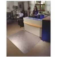 Floortex Ultimat Polycarbonate Rectangular Chair Mat for Carpets up to 12mm - 150cm x 116cm, Clear
