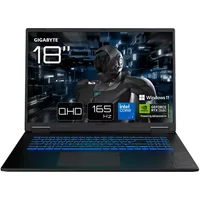 GIGABYTE GAMING A18 Laptop - 18 165Hz WUXGA Intel Core 7 240H RTX 5070 Ti 32GB LPDDR5x 5600MHz 1TB Gen4 SSD Windows 11 Home 2 Year Warranty Dolby Atmos GAMING A18 PRO DXJG3UKBC4SH