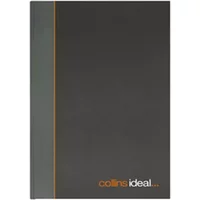 Collins Ideal Ideal A4 Cashbook Casebound Double Cash 192 Pages Black