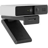 Cisco Desk Camera 4K in Platinum White with up to 4K Ultra HD Video Dual Microphones Low-Light Performance 1-Year Limited Hardware Warranty (CD-DSKCAM-P-WW) 13 MP USB Black Clip Windows 10 Mac OS X 10.12 Sierra