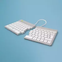 R-Go Tools Ergonomic keyboard R-Go Split Break with break software, ergonomic split keyboard, QWERTY (UK), Bluetooth, white