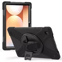 Techair TAXSGA044H Samsung Tab A11+ military grade drop protection rugged case with hand strap