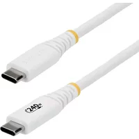 StarTech.com 3m (10ft) USB-C Charging Cable, Durable and Ultra-Flexible, 240W (5A) PD EPR, USB 2.0 Laptop Charger Cable, USB-IF Certified, Rugged USB-C Charging Cord - White