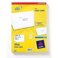 Avery J8161-100. Product colour: White Format: A4 Media sheets per package: 18 sheets. Width: 63.5 mm Height: 46.6 mm. Labels per pack: 1800 pc(s)