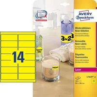 Avery Laser Label 99.1x38.1mm Neon Yellow Pack of 350 L7263-25 AVL7263