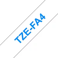 Brother TZEFA4 Label Tape Flexible Tape White/Blue 18mm x 3m For T...