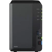 Synology DiskStation DS223 NAS Mini Tower Realtek RTD1619B 2 GB DDR4 24 TB HDD DiskStation Manager Black
