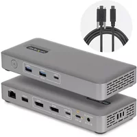 StarTech.com USB4 Docking Station, Driverless Dual 4K 144Hz for Mac and Windows, Universal USB-C Dock with DisplayPort, 100W PD and 2.5GbE