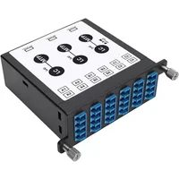 Tripp Lite N484-3M8L12S 40/100Gb Singlemode Fiber Breakout Cassette, 40Gb to 4 x 10Gb, 100Gb to 4 x 25Gb, (x3) 8-Fiber MTP/MPO (APC) to (x12) LC (UPC) Duplex 9/125, N484 Chassis