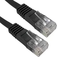 Cables Direct RJFLAT-15K networking cable Black 15 m Cat5e U/UTP (UTP)