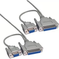 Cables Direct SL-444 serial cable Grey 2.5 m D9 D25