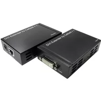Cables Direct DVI Extender over Ethernet AV transmitter & receiver Black