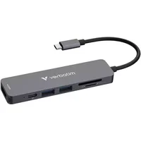 Verbatim USB-C Essentials Multiport Hub 6 ports: HDMI USB-C PD USB-A 3.2 Gen 1 USB-A SD & microSD