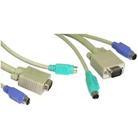 Cables Direct . PS/2 + SVGA - 3m KVM cable Grey