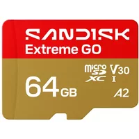 SanDisk Extreme GO microSDXC Card 170MBs UHSI U3 V30 64GB