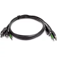 StarTech.com 10ft (3m) Dual-DisplayPort KVM Cable USB 2.0 3.5mm Audio Universally Compatible Combo Cable for KVM Switches TAA Compliant