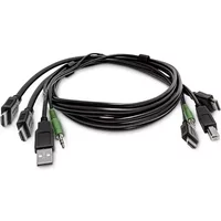 StarTech.com 10ft (3m) Dual-HDMI KVM Cable USB 2.0 3.5mm Audio Universally Compatible Combo Cable for KVM Switches TAA Compliant