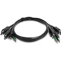 StarTech.com 6ft (1.8m) Dual-DisplayPort KVM Cable 2x USB A to B 3.5mm Audio Universally Compatible Combo Cable for KVM Switches TAA Compliant