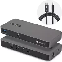 StarTech.com 4-Port Thunderbolt 5 Hub with Thunderbolt Share KVM, 80/120Gbps, 8K Multi-Display, 140W PD, USB-A 10Gbps, TB4 & USB4, MacBook M4 Pro M4 Max M5
