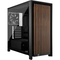 Corsair FRAME 4000D WOOD RS Modular Mid Tower Gaming PC Case - Black / Walnut - CC-9011340-WW