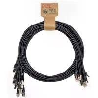 Cablenet 0.3m Cat6a RJ45 Black U/FTP LSOH 30AWG Slim Snagless Booted Patch Lead (PK10)