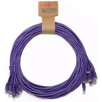 Cablenet 0.5m Cat6 RJ45 Violet U/UTP PVC 24AWG Flush Moulded Booted Patch Lead (PK10)