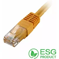 Cablenet 1.5m Cat5e RJ45 Yellow U/UTP PVC 24AWG Flush Moulded Booted Patch lead (PK 100)