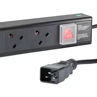 Cablenet 12 Way UK Vertical 1.5u PDU with IEC - C20 3m Feed