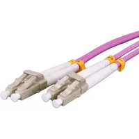 Cablenet 15m OM3 50/125 LC-LC Duplex Violet LSOH Fibre Patch Lead