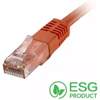 Cablenet 1m Cat5e RJ45 Orange U/UTP PVC 24AWG Flush Moulded Booted Patch Lead (PK 100)